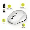 Port Connect Silent 1600DPI 3 Button Wireless Mouse - White
