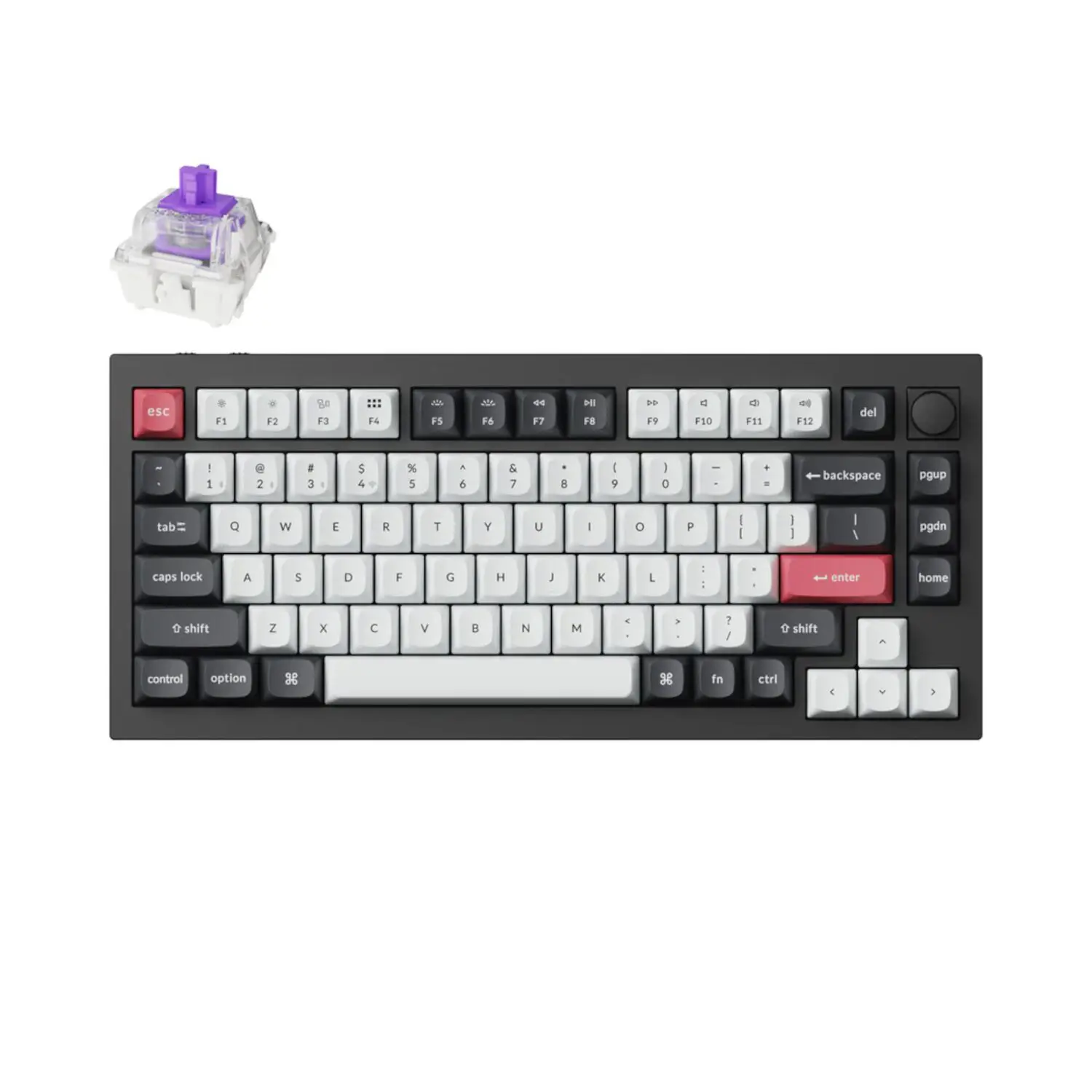 Keychron Q1H-M1 QMK Wireless Custom Keyboard - Black