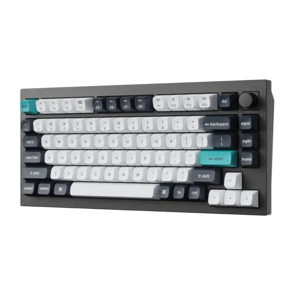Keychron Q1 Max QMK/VIA RGB Wireless Custom Mechanical Keyboard (Gateron RED Switches) - Black