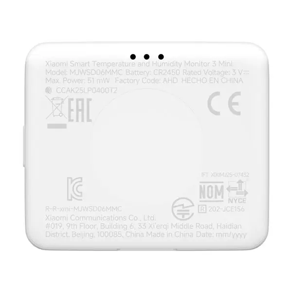 Xiaomi Smart Temperature and Humidity Monitor 3 Mini