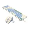 Redragon BS8772 Wireless Keyboard and Mouse Combo - Cream/Blue