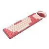 Redragon BS8772 Wireless Keyboard and Mouse Combo - Red/Pink