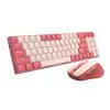 Redragon BS8772 Wireless Keyboard and Mouse Combo - Red/Pink