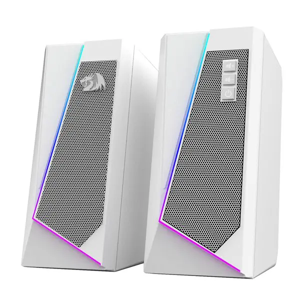 Redragon GS20W ANVIL 3W 2.0 RGB Stereo Desktop PC Speakers - White