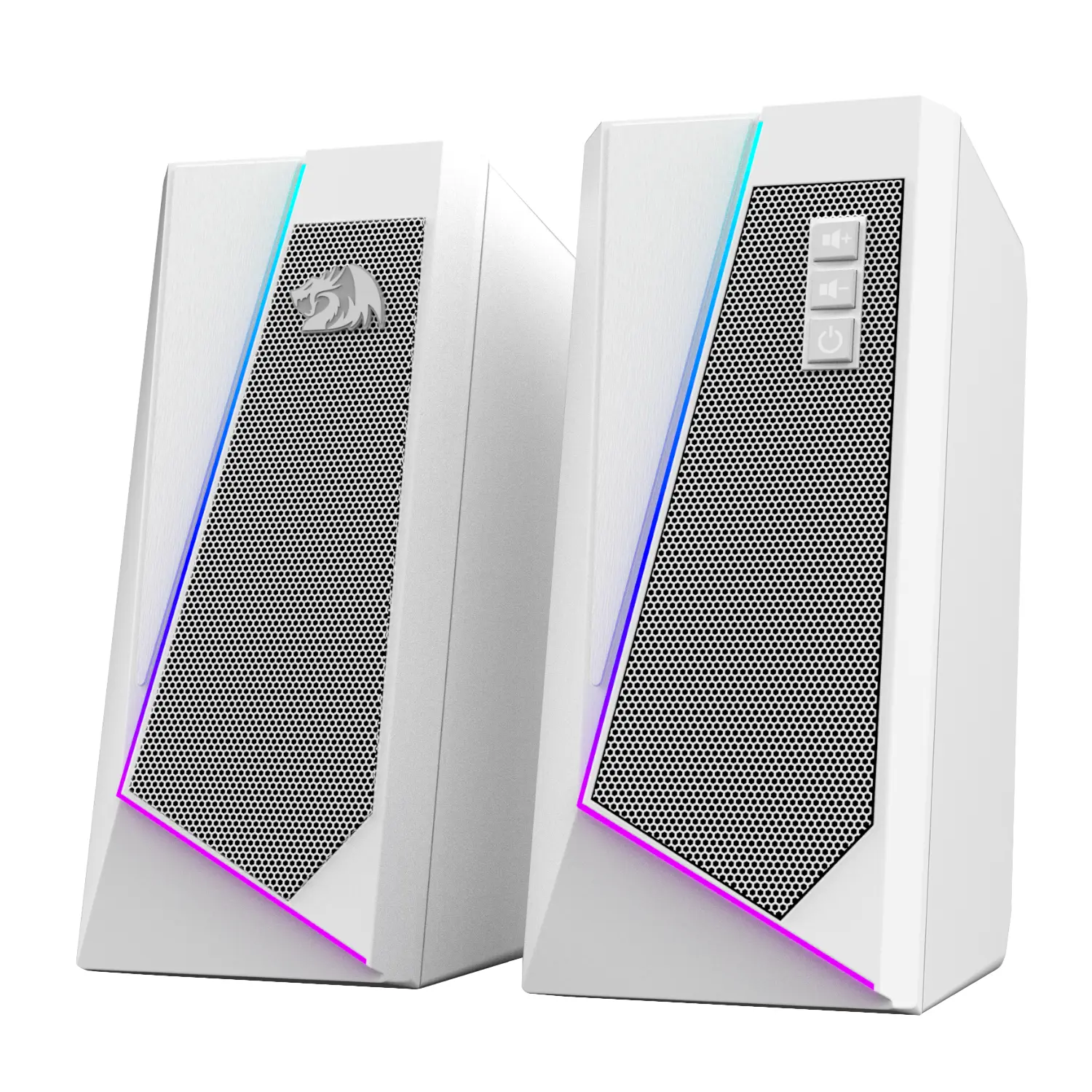 Redragon GS20W ANVIL 3W 2.0 RGB Stereo Desktop PC Speakers - White