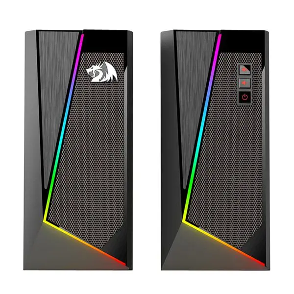 REDRAGON 2.0 Satellite Speaker ANVIL 2 x 3W RGB USB|Aux Gaming Speaker - Black