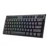 REDRAGON Horus Mini 61Key Red Switch RGB Low Profile Gaming Mechanical Keyboard - Black