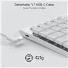 Redragon K632 HORUS Mini 60% RGB Wired Gaming Keyboard – White