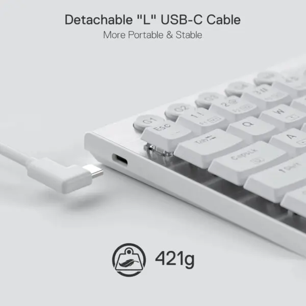 Redragon K632 HORUS Mini 60% RGB Wired Gaming Keyboard – White