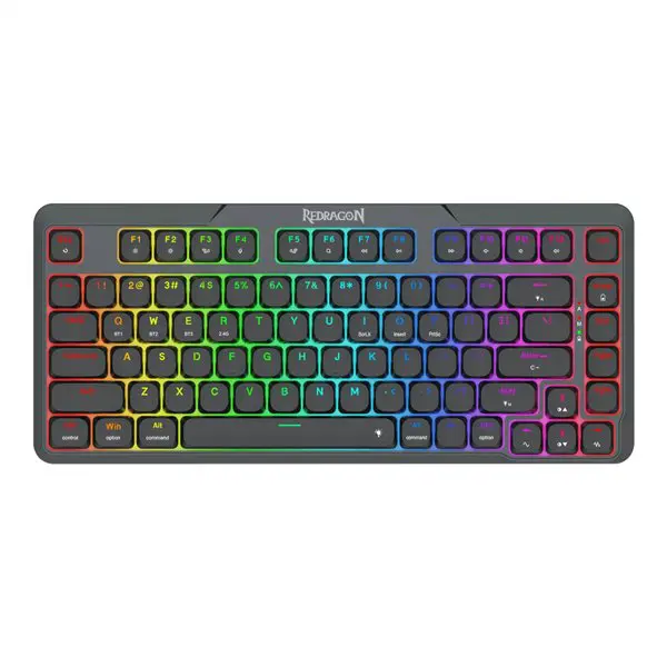 Redragon AETHER K706 PRO Wireless Mechanical Keyboard (75% Layout, Tri-Mode, Gasket Mount, Low-Profile Red Switches)