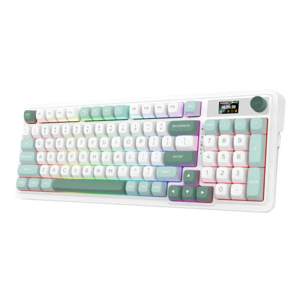 Redragon K719WGB GALATIN RGB PRO Full sized Wireless Gaming Keyboard - White