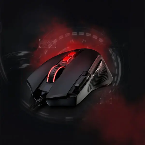 REDRAGON PREDATOR 4000DPI RGB Ergo Gaming Mouse - Black