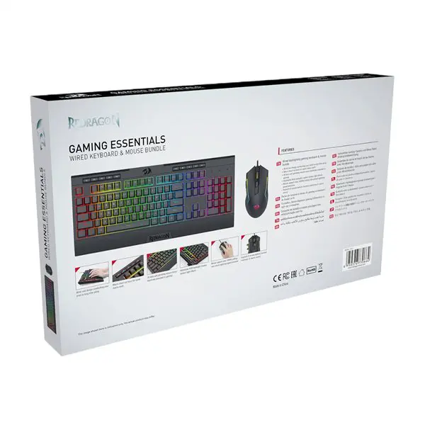 Redragon S151 Gaming Keyboard and Mouse Combo-Black