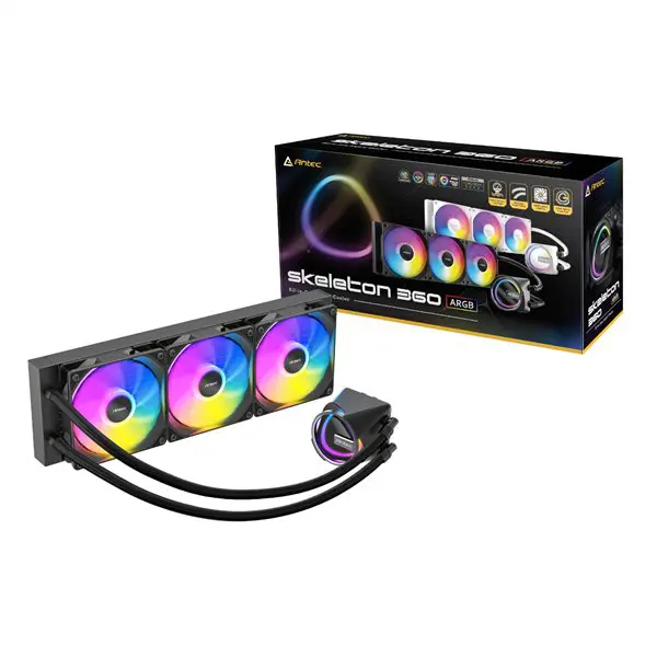 Antec Skeleton 360 ARGB CPU Liquid Cooler Black