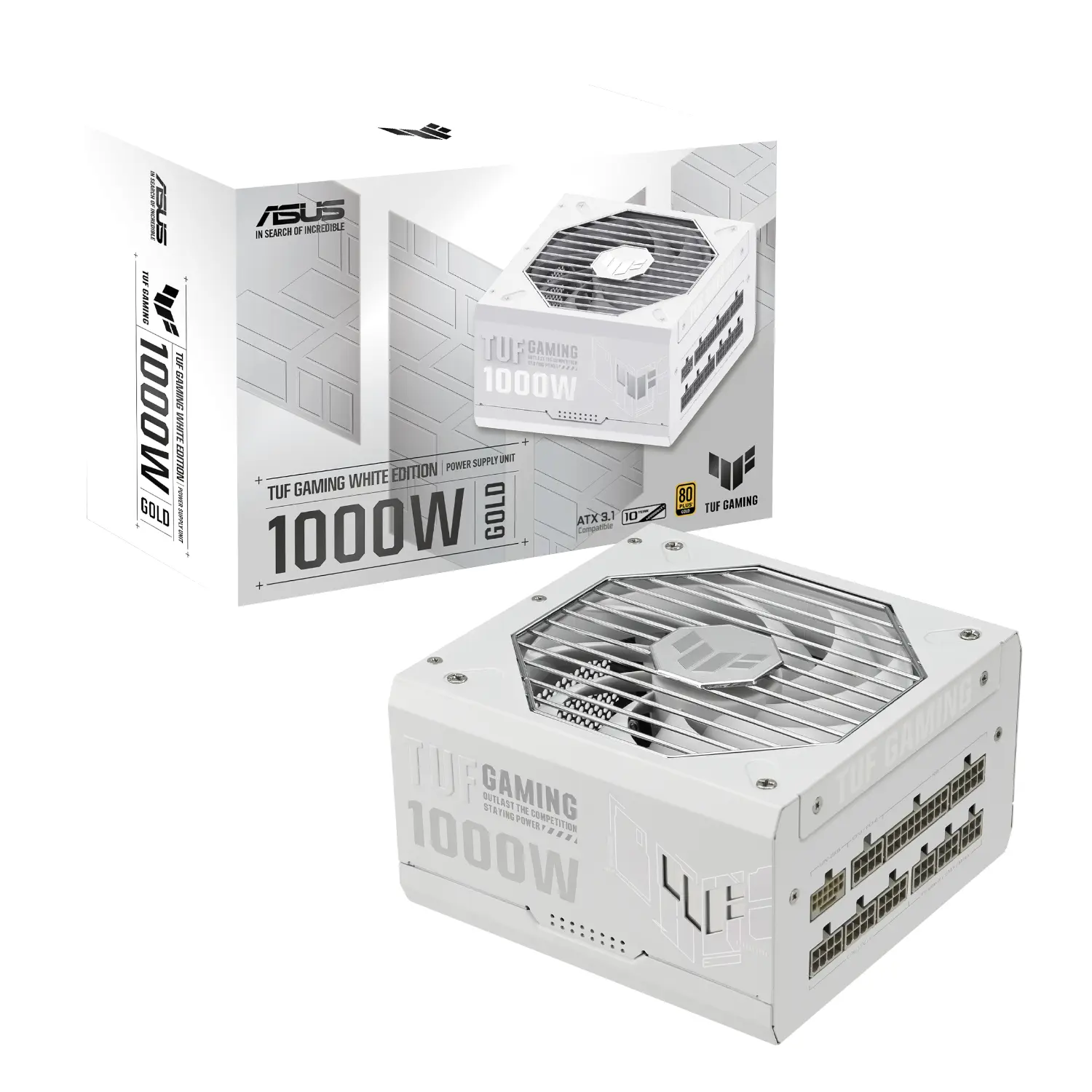 Asus TUF Gaming 1000W 80 PLUS Gold ATX Modular Power Supply - White