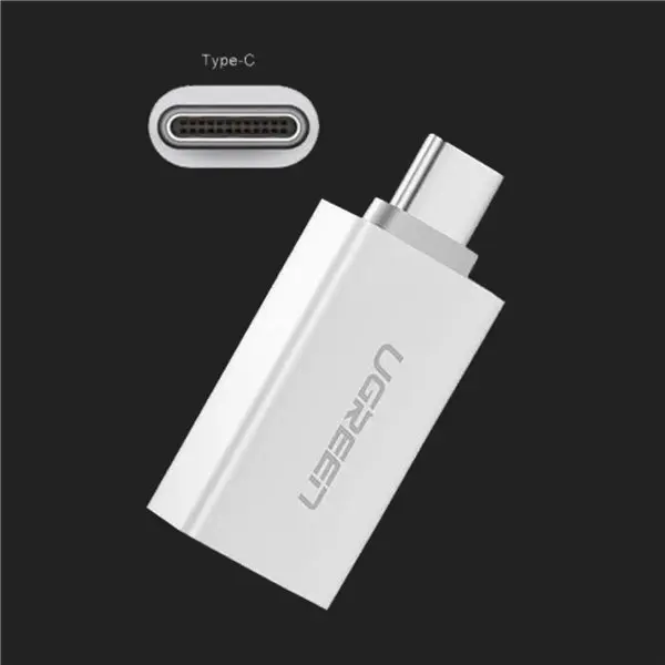 UGREEN US173 USB-A to USB Type-C Adapter - White
