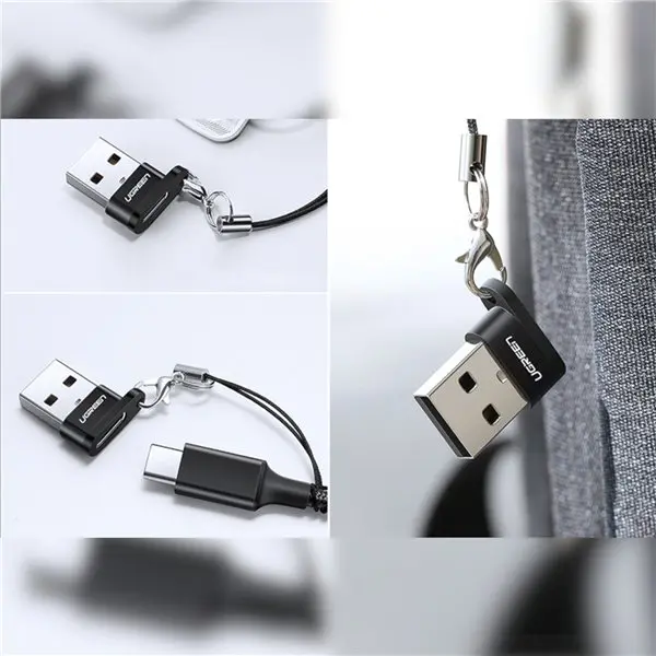 UGREEN USB A Male to USB Type-C Female Adapter (Black)