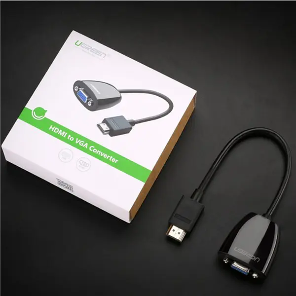 UGREEN HDMI to VGA Converter, 1080p Video Adapter - Black