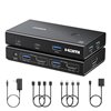 UGREEN 2-In-1 HDMI KVM Switch 4 USB Ports 4K@60Hz–Black