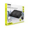 Port Ergonomic Notebook Cooler Pro, with Dual Fans and USB Ports