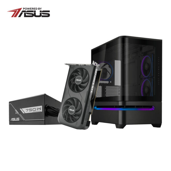Asus UWM 1 Gaming Chassis/Graphics Card/Power Supply Combo (AP202 ARGB | RTX 5050 | PRIME 750W)
