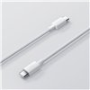 Xiaomi 3A Braided USB Type-C to USB Type-C Cable 1M - White