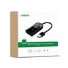 UGREEN CM129-40964 USB-A to 3.5mm External Stereo Sound Adapter - Black