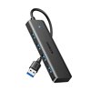 UGREEN 4-in-1 USB 3.0 Hub - High-Speed 5Gbps Data Transfer - Grey