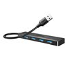 UGREEN 4-in-1 USB 3.0 Hub - High-Speed 5Gbps Data Transfer - Grey