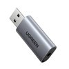 UGREEN CM383-80864 USB-A to 3.5mm Audio Jack External Sound Adapter - Silver