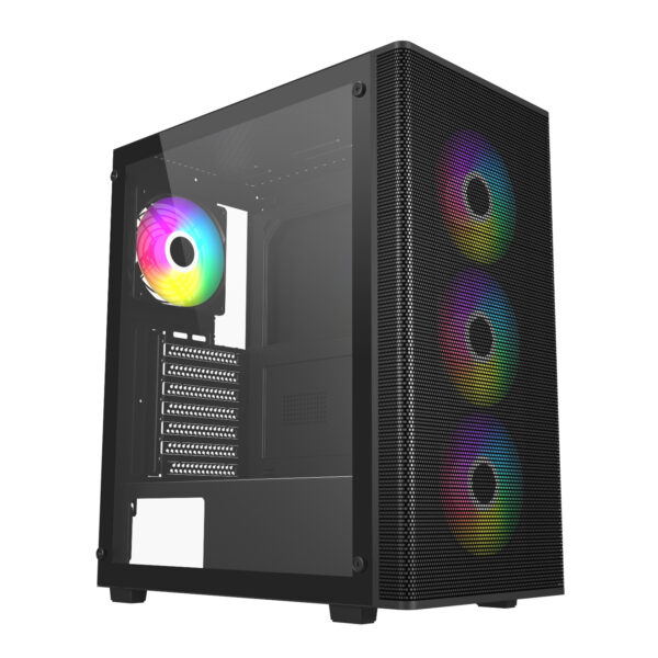 FSP M220 ATX Mid Tower Gaming Chassis - Black