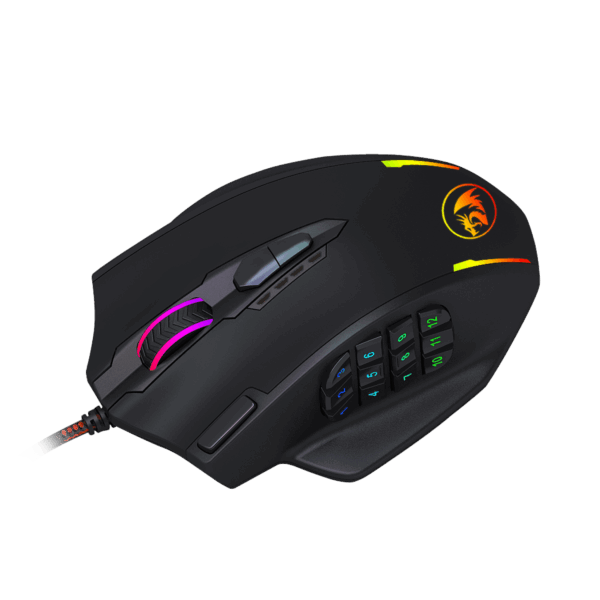 REDRAGON IMPACT 12400DPI MMO Gaming Mouse - Black