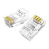 UGREEN Cat6 RJ45 Modular Plugs - Transparent with Gold Contacts (10 Pieces)