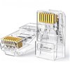 UGREEN Cat6 RJ45 Modular Plugs (50 Pcs)–Transparent with Gold Contacts