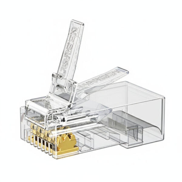 UGREEN Cat6 RJ45 Modular Plugs (50 Pcs)–Transparent with Gold Contacts