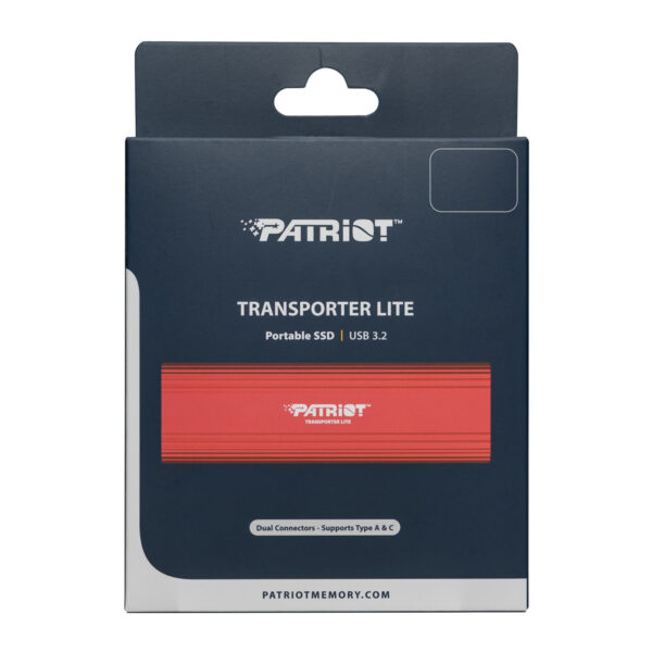 Patriot Transporter Lite 512GB USB3.2 Type-C External Portable SSD - Red
