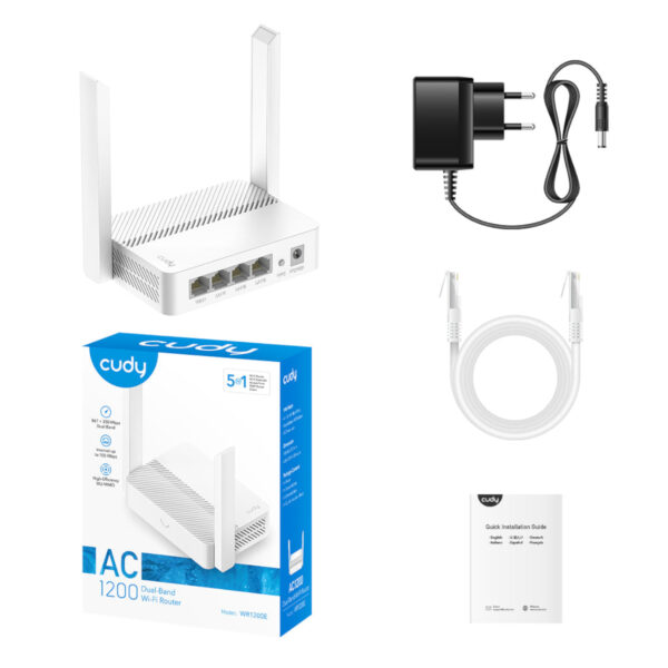 Cudy AC1200 Dual-Band Wireless Wi-Fi Router – White