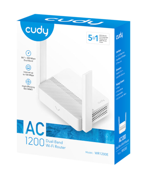 Cudy AC1200 Dual-Band Wireless Wi-Fi Router – White
