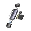 UGREEN CM185-50706 2-in-1 OTG Card Reader | Type-C | USB-A - Silver