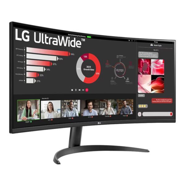 34WR50QK-B-WR-03 LG UltraWide 34" QHD VA Curved Monitor 100Hz