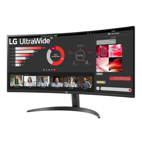 34WR50QK-B-WR-08 LG UltraWide 34" QHD VA Curved Monitor 100Hz