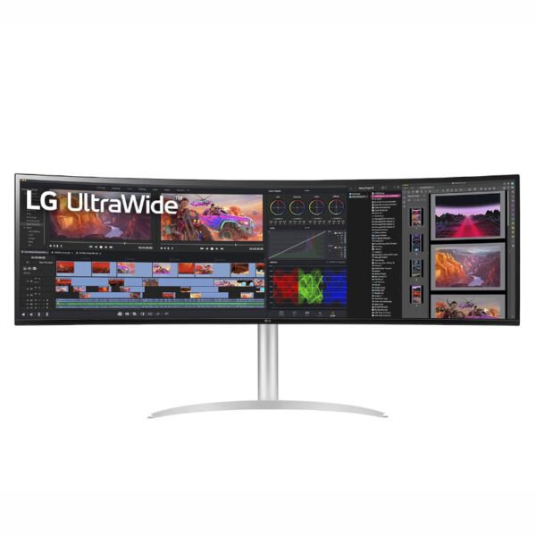 49WQ95C wr 1 LG UltraWide 49" Dual-QHD IPS Curved Monitor 144Hz with USB-C incl Speakers