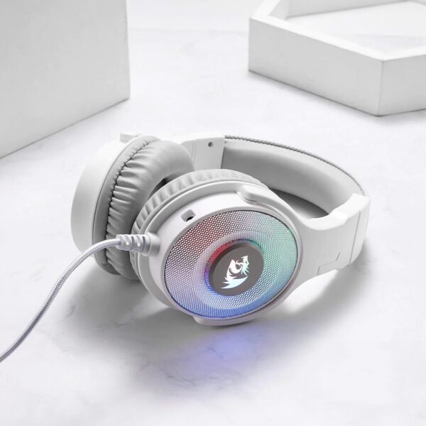 RD-H350W-RGB-1 wr 02.jpeg REDRAGON Over-Ear PANDORA USB (Power Only)|Aux (Mic and Headset) RGB Gaming Headset - White