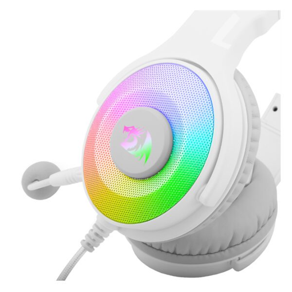 RD-H350W-RGB-1 wr 05 REDRAGON Over-Ear PANDORA USB (Power Only)|Aux (Mic and Headset) RGB Gaming Headset - White