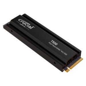 CT1000T500SSD5 wr 01 Crucial T500 1TB M.2 NVMe Gen4 with Heatsink NAND SSD