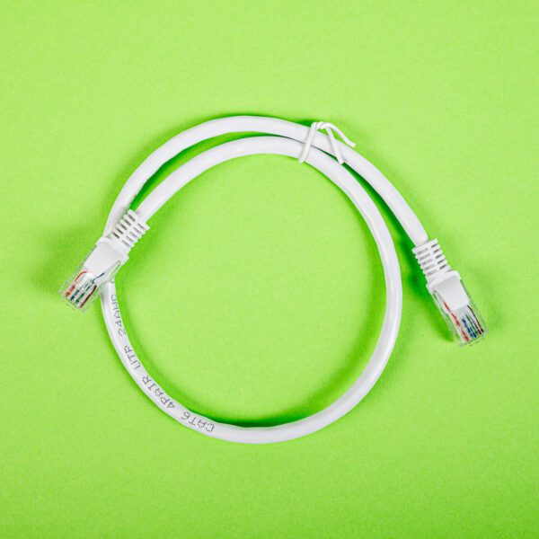GCPCAT6005-WH wr 05a Gizzu Cat6 UTP Fly Lead Ethernet Network Cable 50cm – White