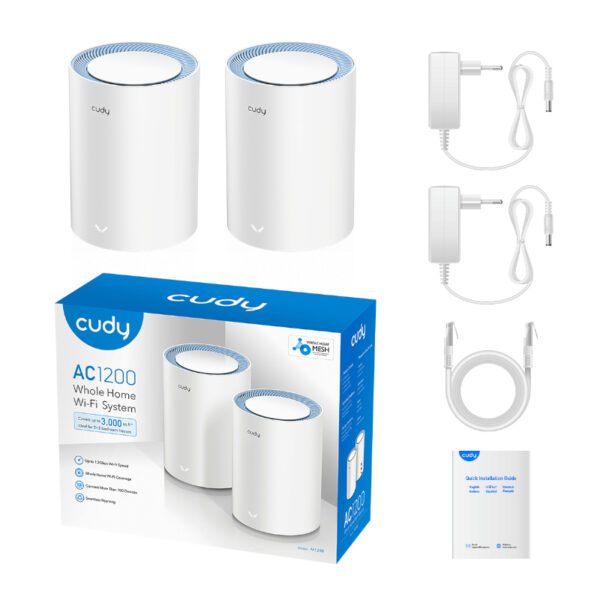M1200 wr 05 Cudy AC1200 Wi-Fi Mesh Kit 2 Pack