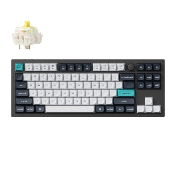 Q3M-M4 Keychron-Q3-Max-QMK-VIA-80-Wireless-Custom-Mechanical-Keyboard-Banana-Switch-Carbon-Black wr 01a Keychron Q3 Max QMK/VIA 80% Wireless Custom Mechanical Keyboard (Banana Switch) - Carbon Black