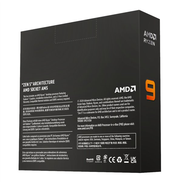 100-100001277WOF wr 04a AMD RYZEN 9 9950X 16-Core 4.3GHz AM5 CPU