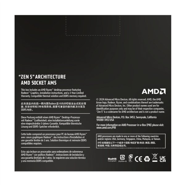 100-100001277WOF wr 05a AMD RYZEN 9 9950X 16-Core 4.3GHz AM5 CPU